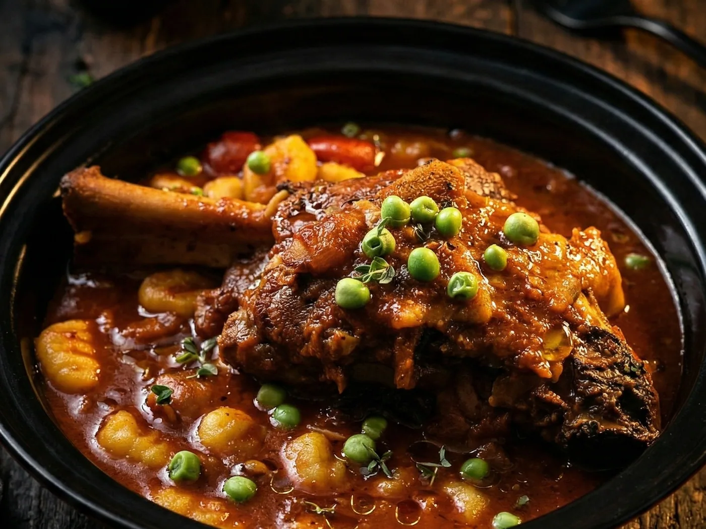 Moroccan Braised Lamb Shank Tajine